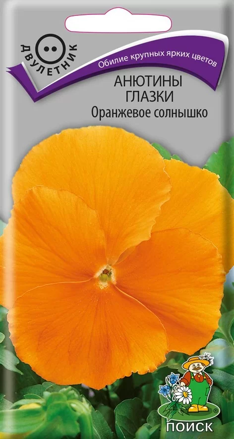 Анютины глазки (Виола) Оранжевое солнышко