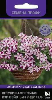 Петуния ампельная Изи Вейв Бургунди Стар (Семена Профи)